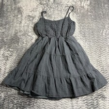 Hippie Rose Womens Smocked Tiered Mini Dress black Juniors Large
