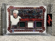 2022 Leaf Art of Hockey Paint by Numbers Relics  MIKE MODANO BOOKEND 1/8 