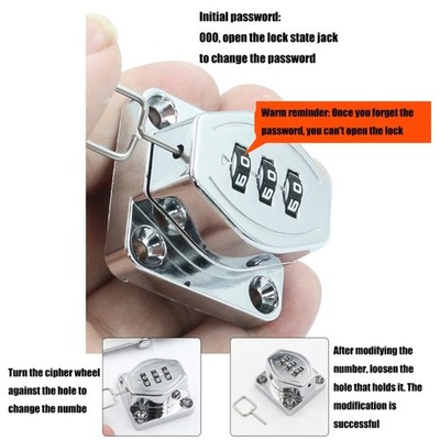Without Key Combination Bifold Door Lock Accessory for Cabinets and Closets