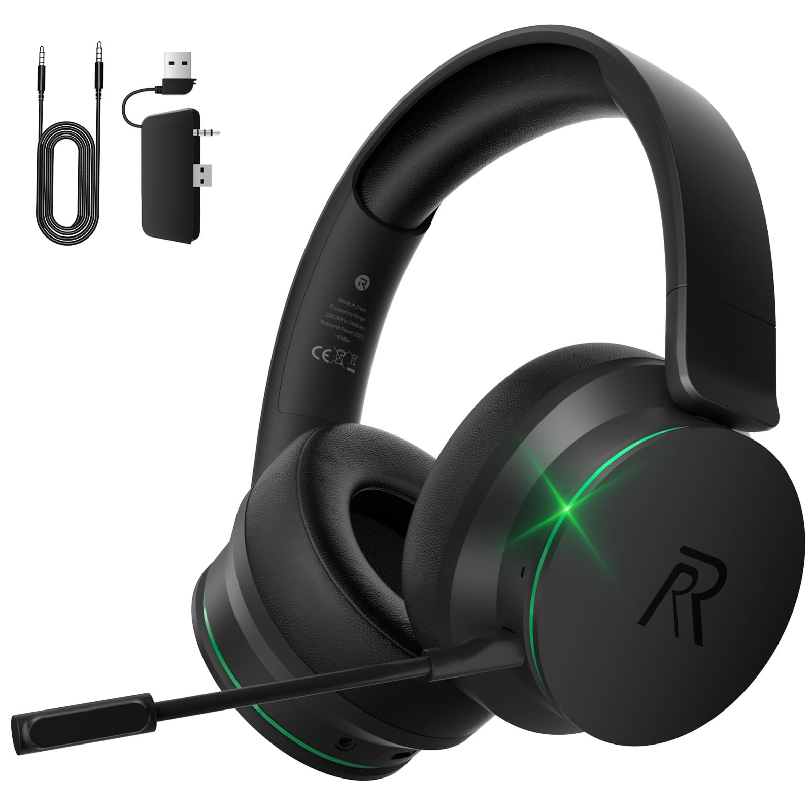 Gaming Headset Wireless with RGB Lighting and Extended Battery Life-image