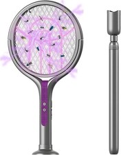 Rechargeable Fly Swatter Racket Telescopic Powerful 3500V Effective 3 Layer Mesh