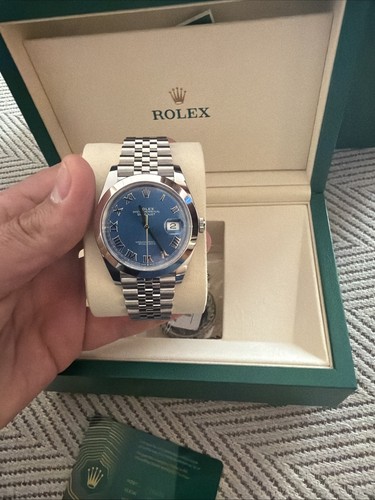 Brand New 2026 Rolex Datejust 41 Ref. 126300-0018  Blue Roman ...