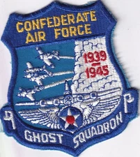 Confederate Air Force CAF patch Ghost Squadron old cut edge 1970s-1980s