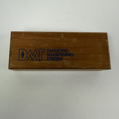 Vintage Diamond Sharpening System In Wood Box 6'' Made in USA Blue