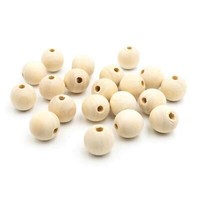 Vintageparts Diy NatüRliche Holzperlen 18Mm 20 StüCk
