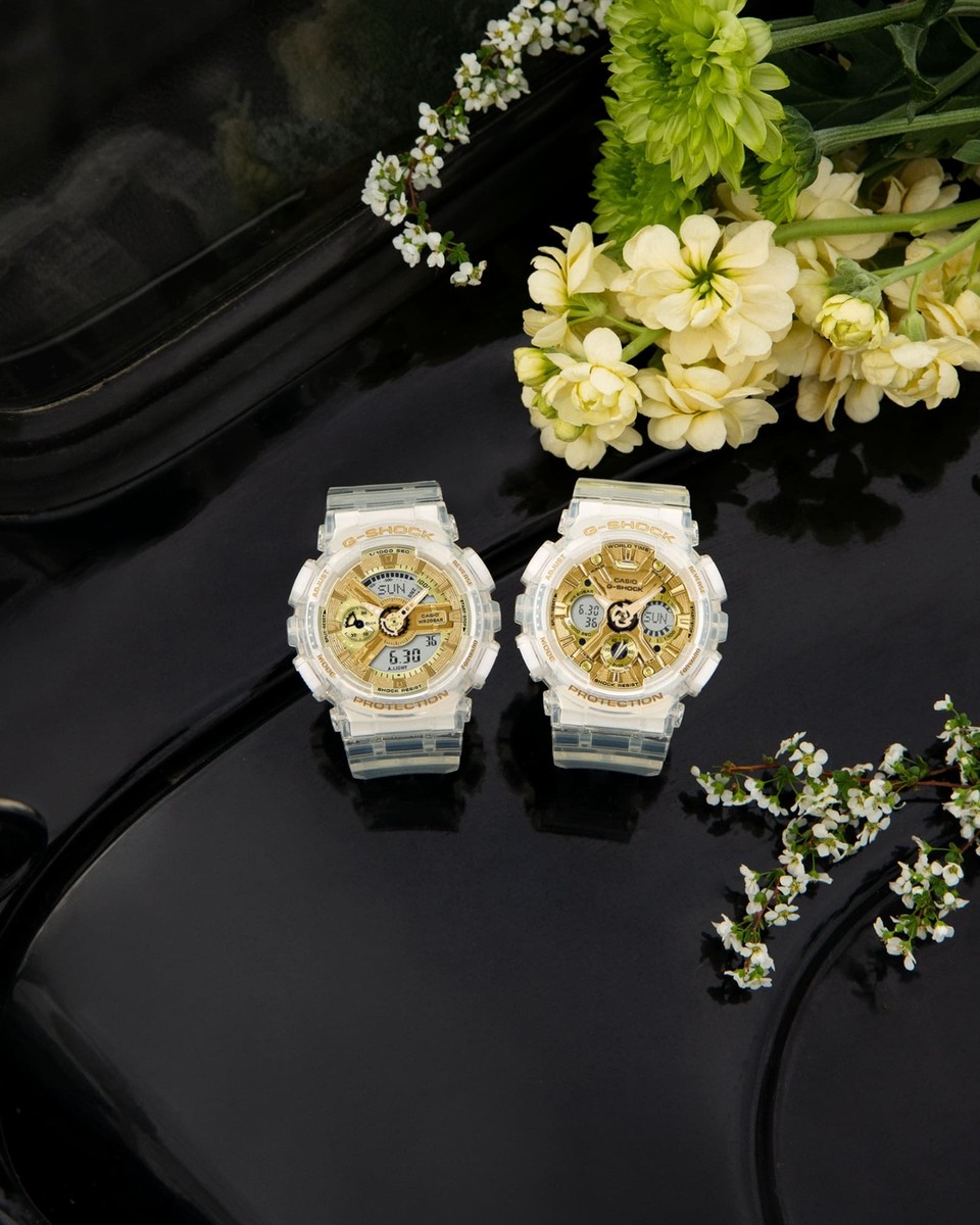 CASIO G-SHOCK GMA-S120SG-7AJF Analog Digital Watch Gold Dial Clear
