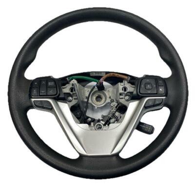 Toyota Highlander steering wheel 2014 to 19 black urethane assy OEM 451000E351C0
