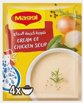 4x Maggi Cream of Chicken Soup Sachet,شوربة ماجي بكريمة الدجاج  HALA