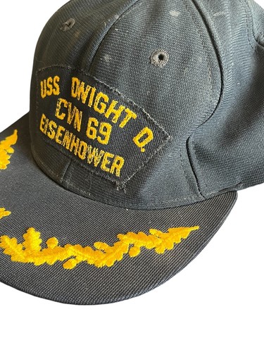 USS Dwight D Eisenhower Mütze CVN 69 Größe Medium Large New Era Made In USA Vintage - Bild 8 von 13