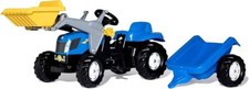 Rolly Toys R02392 - Trattore a pedali con caricatore frontale e rimorchio