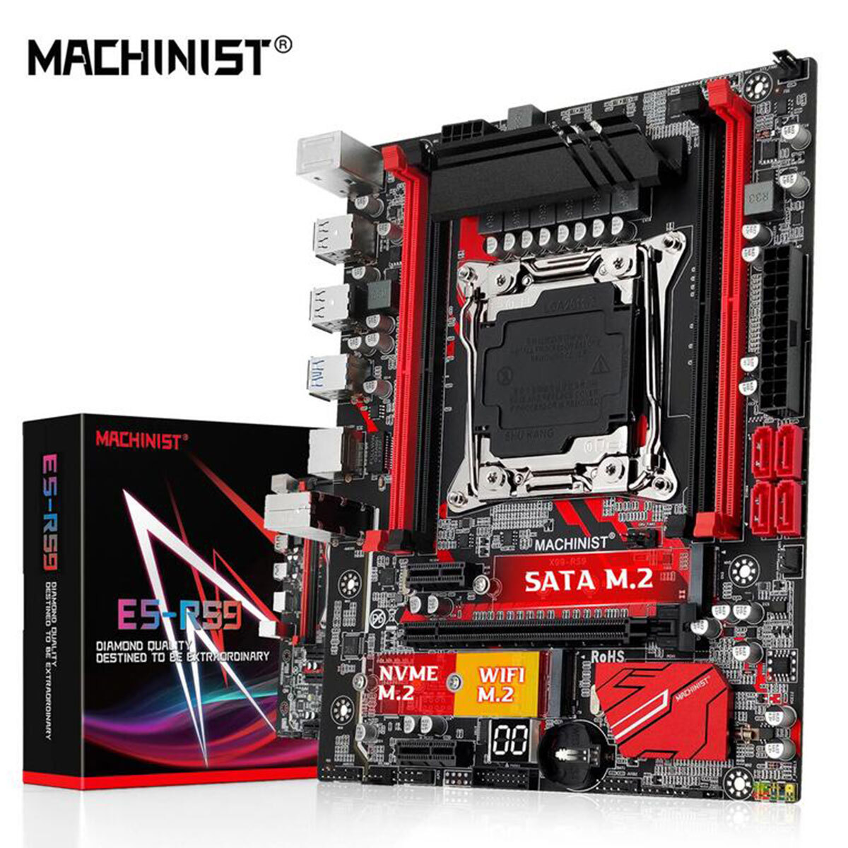 X99 RS9 LGA 2011-v3 Motherboard w/ Xeon E5 2696 V3 CPU 16GB DDR4