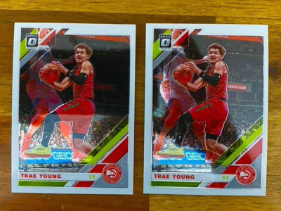 Trae Young 2019-20 Donruss Optic #2 Atlanta Hawks Lot of 2