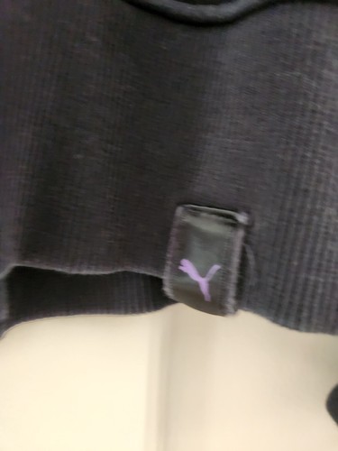 Puma Jacket Womens Sz S Black Asymmetrical Full Zip Moto Long Sleeve Belt Wrist - Picture 3 of 7