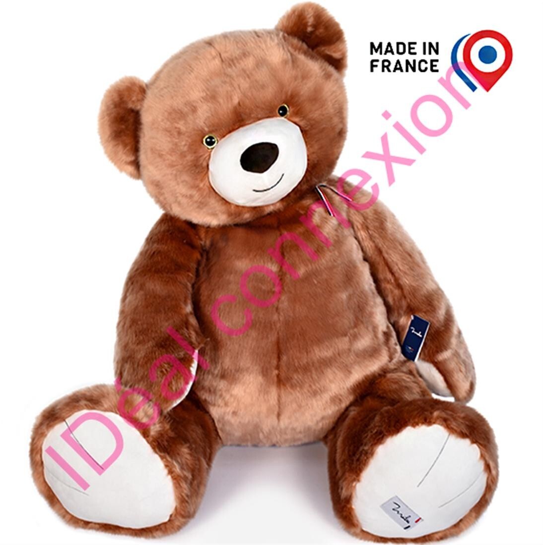 Peluche ours marron 1m20 le cadeau de naissance idéal