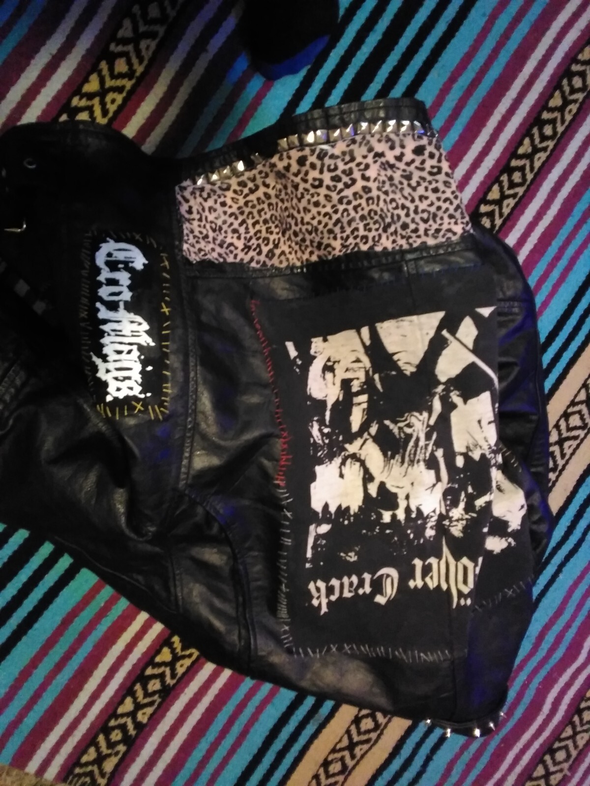 handmade leather battle jacket - image 5