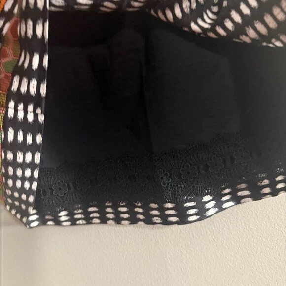 Falda Edme & Esyllte blanca y negra hasta la rodilla línea A Foto 2 de 4