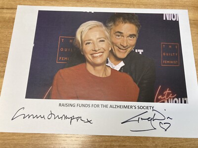 EMMA THOMPSON & GREG WISE HANDSIGNIERTES AUTOGRAMM A4 GRÖSSE 80g PAPIER