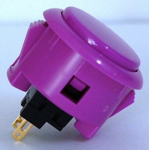8 Stück Sanwa Original Tasten Violett und Joystick OBSF-30 Videospiel Arcade Teile - Bild 2 von 8