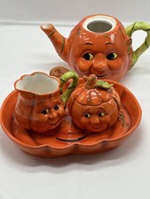 Anthropomorphic Halloween Pumpkin Set.