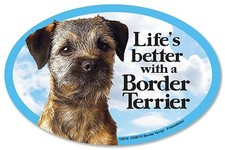 Life's Better with a Border Terrier 6 x 4 Oval Dog Magnet - Made in the USA