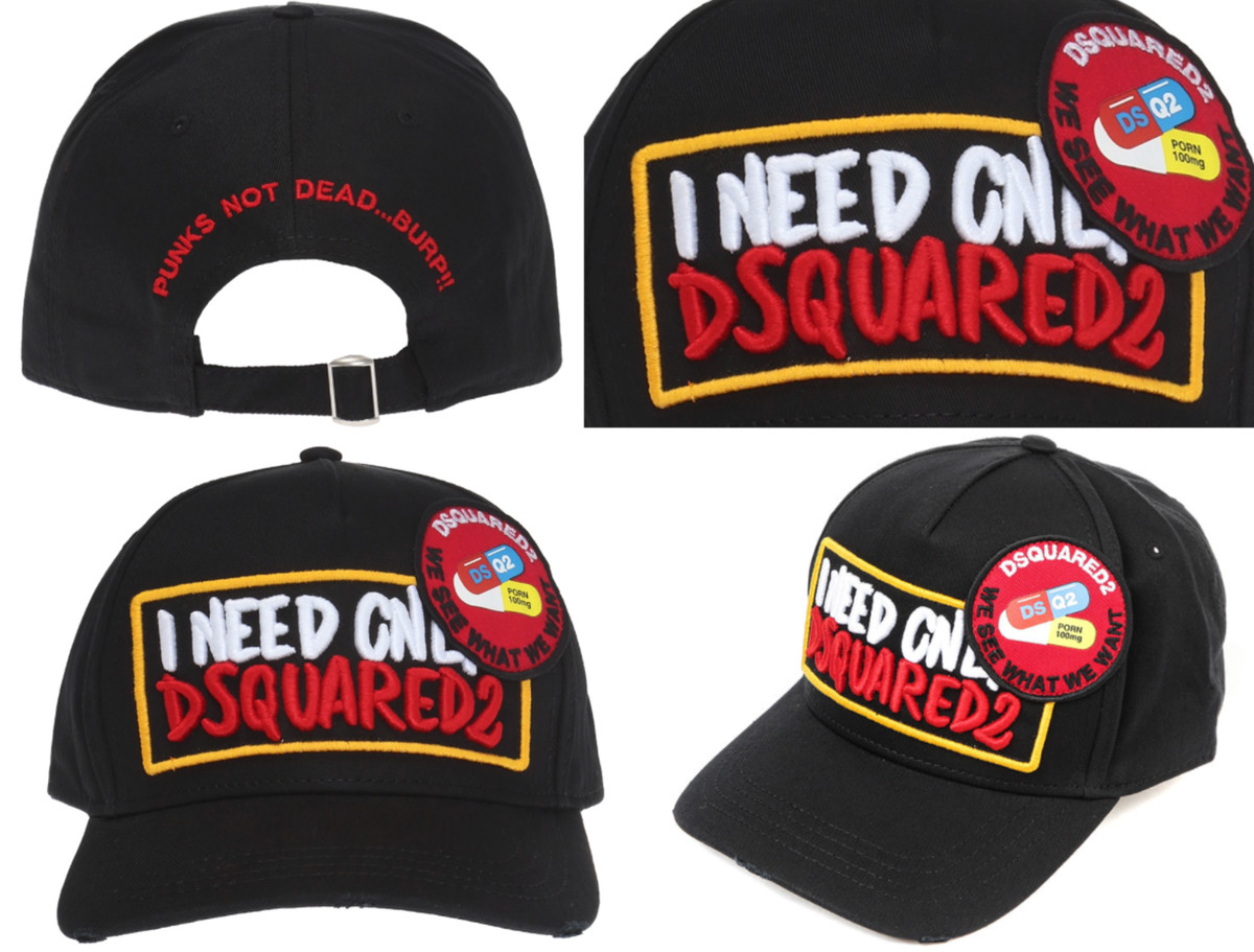 DSQUARED2 Dead Punk Porn 3 4oz Deadstock Baseball Cap Hat eBay 
