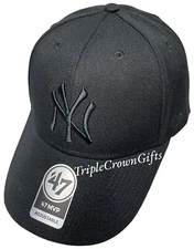 New York Yankees ('47 Brand) MVP Hat Adjustable Strap Black