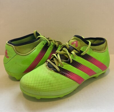 ADIDAS ACE 16.3 FG FOOTBALL SOCCER CLEATS BOOTS AQ2555 Pink Green Men Size 6.5