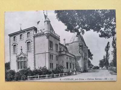 Old postcard FRANCE 33 - CURSAN near Creon Castle Burg CASTLE BAR Domestics