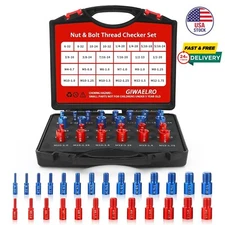 Nut and Bolt Thread Checker - 26 PCS Nut and Bolt Gauges Individually Housed New