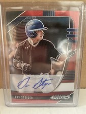 Gus Steiger 2020 Panini Prizm Draft Picks Red Parallel Autograph 19/50 Reds