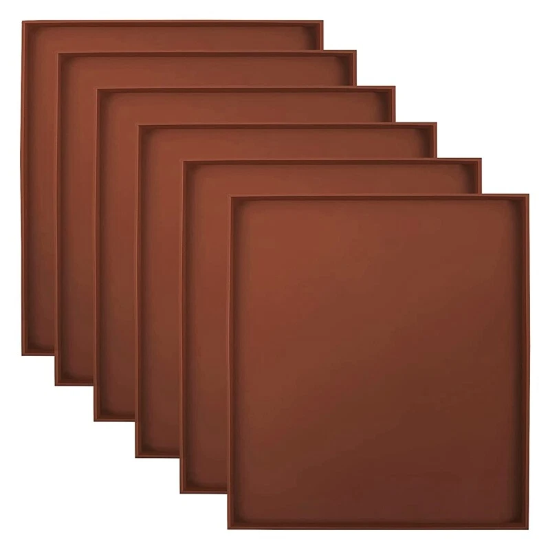 6 Pack Silicone Dehydrator Sheets Non Stick Square Edge Dehydrator Trays for h