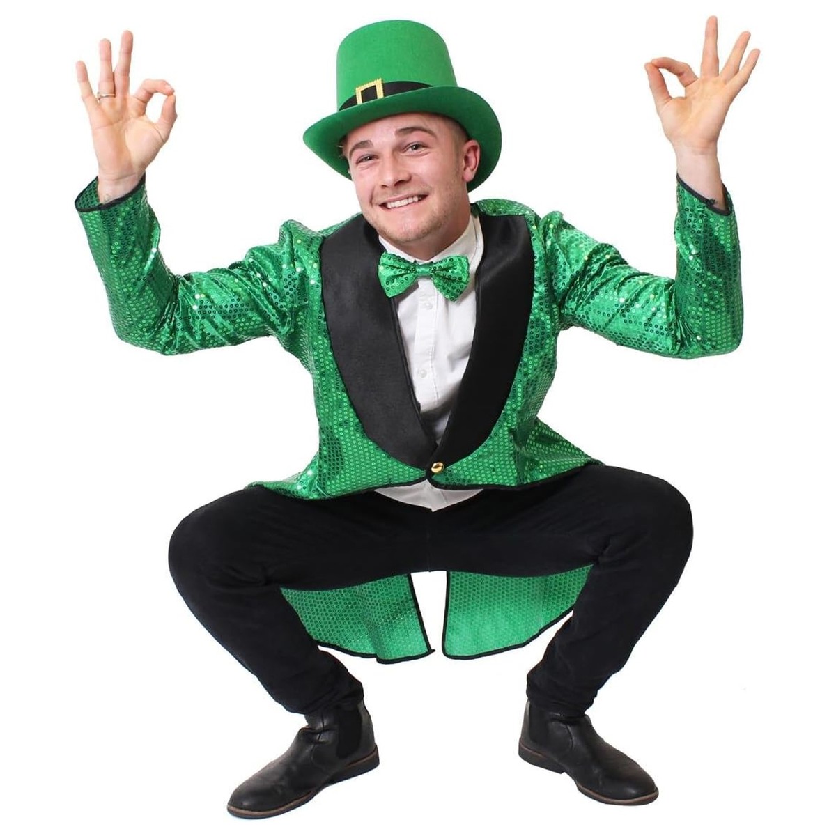 St Patrick's E Line Dress MENS LEPRECHAUN COSTUME SEQUIN