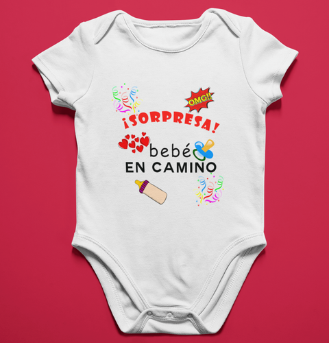 SORPRESA BEBÉ EN CAMINO - Body gracioso para bebés, 100% algodón - RÁPIDO | eBay