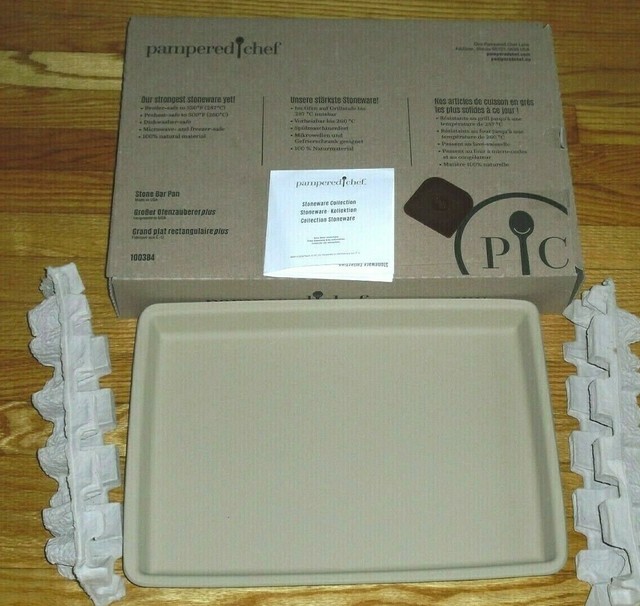 Pampered Chef Large Stone Bar Pan Dishwasher Safe 100384 for sale