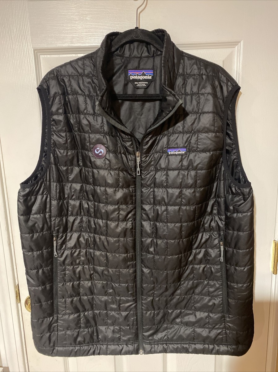 Patagonia Mens Nano Puff Vest Primaloft Quilted Zip With Logo Size