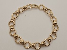 Gold Chunky Chain Round Link Bracelet Gold Plated Link Chain Bracelet Stacking