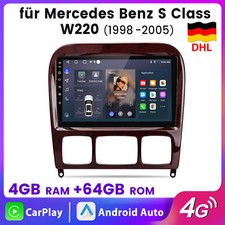 F&uuml;r Mercedes-Benz S-Klasse W220 Autoradio 4+64G CarPlay Android13 Navi GPS 8KERN