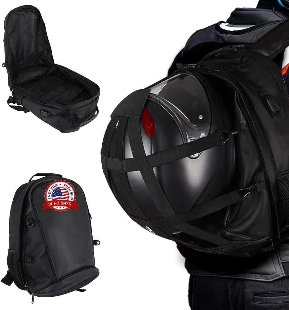 Mochila Para Motocicleta Hombres Mujer Ciclismo Moto Para Casco Bolso Con  Usb