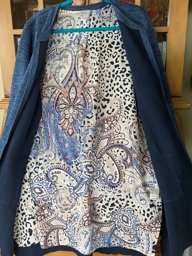 Chico's Ladies Open Front Duster/Coat Blue NWT Size 4 XXL - Picture 5 of 10