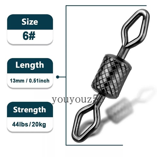 Rolling Swivel with Diamond Eye High Quality Fishing Line Connector 7lb-157lb - Picture 12 of 36