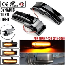 For Ford F-150 F150 2015-2021 Side Mirrors Sequential LED Turn Signal Lights