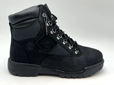 New TIMBERLAND SZ 10 M FIELD Boot men's 6" F/L Waterproof Black  Nubuck  0A17KC