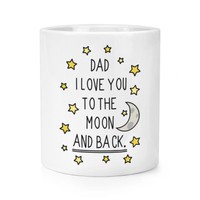Dad I Love You To The Moon Und RüCken Makeup Pinsel Bleistift Topf Vatertag