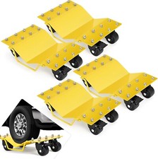 Set Of 4 Car Dollies 8000 Lbs Car Wheel Dolly Wrotating Wheels For Moving Truck