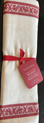 Williams Sonoma Madison JACQUARD TABLE RUNNER 16 X 108 Christmas Holiday New