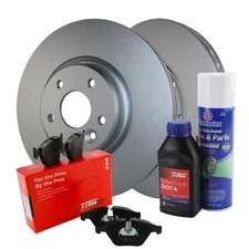 Front Brake Kit 320mm Disc Rotors & TRW Low-Met Pads For Ford Escape Lincoln MKC