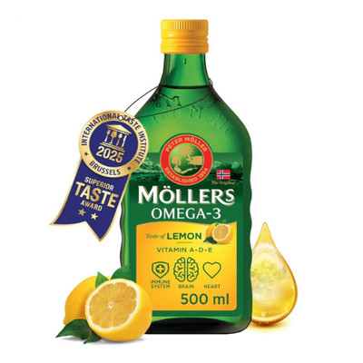 MOLLERS Norwegian Fish Oil Zitronengeschmack (Omega-3 EPA, DHA) 250ml - TOP