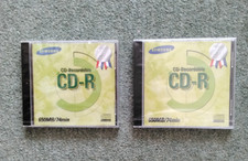 2 SAMSUNG CD-R 650MB/74min RECORDABLE SEALED 6X GUARANTEED COMBINE POST
