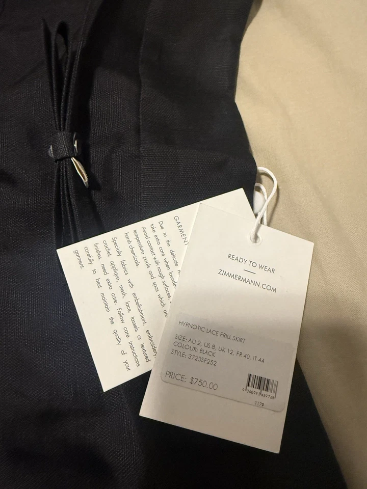 BNWT Zimmermann CRUSH FALDA MIDI ACAMPANADA - Talla 2 PVP $1100 Foto 4 de 4