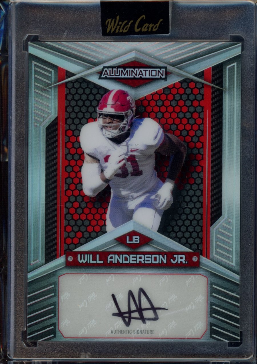 Will Anderson Wild Card Alumination Draft Autographs #AB116 Rainbow-Silver